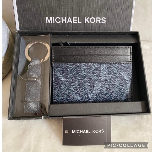🎄SALE🎄✨🆕✨Michael Kors Men’s Slim Card Case & Key fob Set - Picture 2 of 6